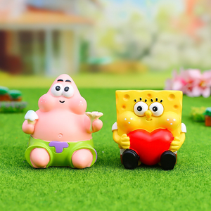 Caja ciega Yellow Fatty & Patrick Star: regalo de decoración de resina, artesanía exquisita, Regalos divertidos con temática de Bob Esponja para fanáticos - Product Image 4