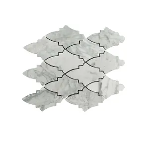 This month 30% discount promote arabesque marble mosaic tile