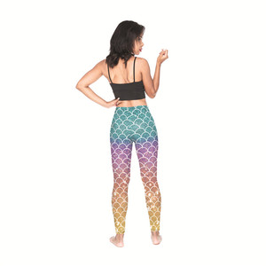 <span class=keywords><strong>Legging</strong></span> à imprimé arc-en-ciel avec sirène et paillettes, doux et extensible, longueur cheville, pour <span class=keywords><strong>femme</strong></span>, nouvel arrivage - Product Image 6