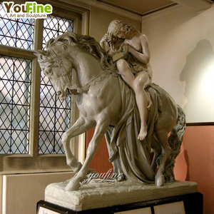 古典手工雕刻大理石女士戈迪瓦雕像性感女孩 - Product Image 2