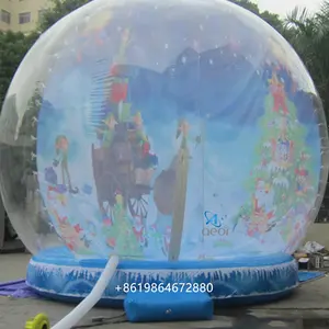 Globo de neve inflável transparente, barraca de neve inflável para acampamento, globo de neve