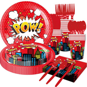 The <span class=keywords><strong>Avengers</strong></span> Thème Fête d'<span class=keywords><strong>anniversaire</strong></span> Vaisselle <span class=keywords><strong>Décoration</strong></span> Fournitures de fête Assiettes League Superhero Movie - Product Image 5