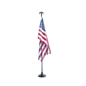 Bandiera americana degli Stati Uniti bandiera della scrivania piccole Mini bandiere da tavolo degli Stati Uniti con Base per il 4 ° giorno del veterano del partito July