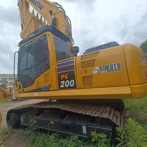 Escavadeira hidráulica de esteira Komatsu PC200-8 usada em grande venda em Xangai, máquinas pesadas para uso em construção/trabalho