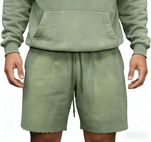 Shorts Casuales de Cintura Media con Patrón Tejido Transpirable y Estampado Sólido, Servicio OEM Disponible - Product Image 2