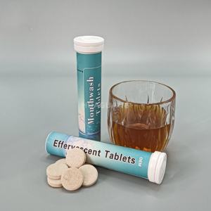 Vegane Mundwasser Brause tabletten Bio Kauen Mundwasser Zahnpasta für Prothesen pflege Mundpflege Mundwasser Tablette - Product Image 3