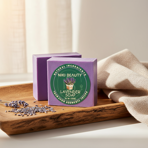 Jabón de pétalos de lavanda de lujo con logotipo de marca personalizado, barra de 100 g, paquete a granel para cadenas de supermercados - Product Image 1