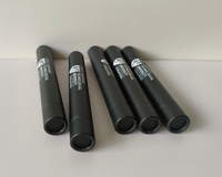Emballage d'encens noir imprimé avec étiquette personnalisée Boîte en papier cylindrique Emballage de bâton d'encens Tube d'expédition long et mince