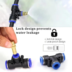 Kit d'atomiseur réglable en laiton pour jardin extérieur 5-30m, haute pression, tuyau 8mm, système d'humidification et d'arrosage pour pelouse - Product Image 3