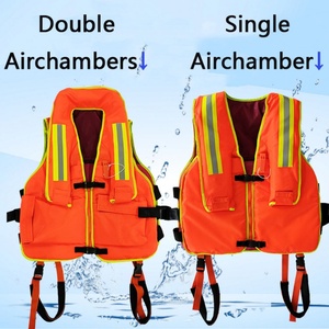 AmpsafeX 275N Gilet de sauvetage orange réfléchissant, veste de sauvetage gonflable manuelle et automatique avec mousse EPE, cylindre de CO2 de 33 g, utilisation universelle - Product Image 6