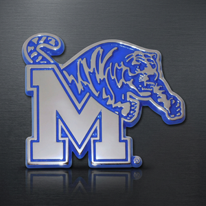 Pegatinas Metálicas Cromadas de 3x4 Pulgadas con Diseño de Tigre Azul Cromado de la Universidad Hanwell Memphis, Personalizadas, Lindas y Modernas - Product Image 3