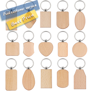 Tùy Chỉnh Gỗ Móc Chìa Khóa <span class=keywords><strong>Laser</strong></span> Khắc Trống DIY Thẻ Chìa Khóa Vòng Chìa Khóa Khoảng Trống Bằng Gỗ Móc Khóa - Product Image 1