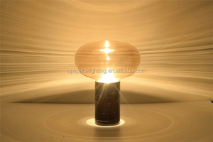 Xct3419 hiện đại đương đại màu đen Đá Cẩm Thạch Khói Màu Xám Cognac Glass LED bảng đèn mới lạ bóng râm cho trong nhà cho đọc sách trong nhà - Product Image 2