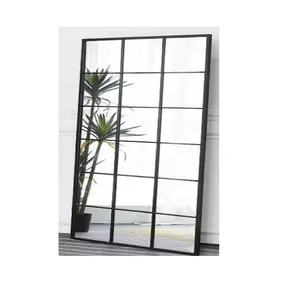 <span class=keywords><strong>Miroir</strong></span> mural décoratif <span class=keywords><strong>grand</strong></span> format moderne <span class=keywords><strong>en</strong></span> aluminium laqué double, avec cadre <span class=keywords><strong>en</strong></span> <span class=keywords><strong>fer</strong></span> <span class=keywords><strong>forgé</strong></span> minimaliste, vente <span class=keywords><strong>en</strong></span> gros - Product Image 1