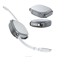 Kabel Data USB Tipe C Pengisian Daya Super Cepat PD 240W 3-Tingkat Panjang 1M Kabel Charger Retractable untuk Laptop Ponsel OEM Custom