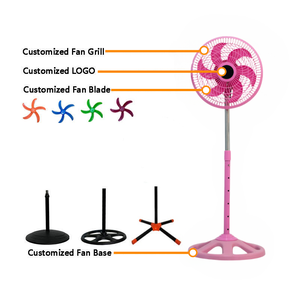 10 Zoll 3-Gang Oszillierender Ventilator mit Drehknopf-Steuerung Leistungsstarker Luftstrom für den Haushalt - Product Image 3