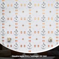 Feuille LED Flexible Ultra Lumineuse avec Lentilles pour Diffusion sur Marbre, Feuille LED DC24V SMD2835 98 LED/Pièce Grande Taille 500*250MM/Pièce Découpable