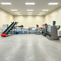 Granulateur à double étage haute vitesse pour la fabrication de granulés plastiques PET, PVC, PP, PE, HDPE, LDPE