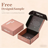Boîte d'emballage écologique pour les soins de la peau et de beauté avec logo personnalisé Matériaux recyclés Enveloppe en papier ondulé pour la livraison de cadeaux