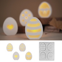 Moule en silicone pour lampe mini-œuf de Pâques Early Riser, pour résine, plâtre, ciment, décoration miroir, bricolage, artisanat de décoration intérieure