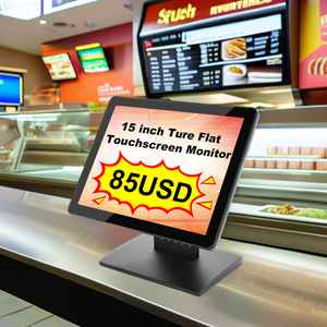 Kiểu dáng đẹp thiết kế cao cấp phẳng 15 inch cảm ứng điện dung màn hình cho fastfood nhà hàng thiết bị đầu cuối POS màn hình cảm ứng màn hình - Product Image 1