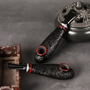 Accessoires pour fumeurs Erliao de bonne qualité, pipe à tabac en bois de hêtre, 125x28mm, 30g, boîte cadeau givrée - Product Image 4