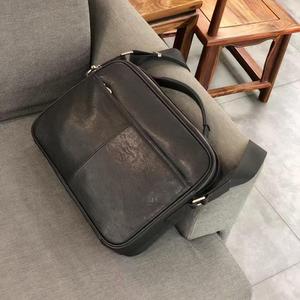 Borsa a Tracolla Vintage in Pelle Bovina di Prima Qualità per Uomo, Piccola Borsa Orizzontale per <span class=keywords><strong>iPad</strong></span>, Borsa a Mano Retrò per Uso Quotidiano e Business - Product Image 3