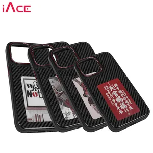 IAce casing ponsel desainer nfc layar telepon mode mewah tampilan layar tinta e nfc untuk Apple iPhone 15 Pro Max