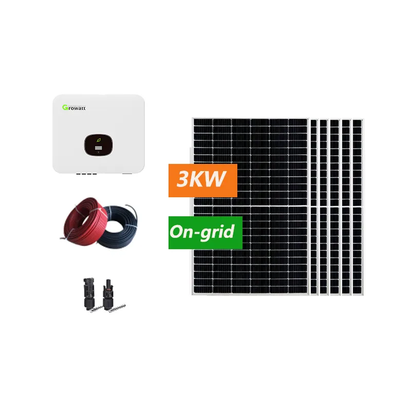 Cheapest 3KW Home Module Kit Price PV Power Solar Energy On Grid Solar Generator System