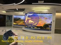 Écran d'affichage LED flexible d'intérieur P0.9 P1 P1.5 P1.8 P2 P2.5 P3
