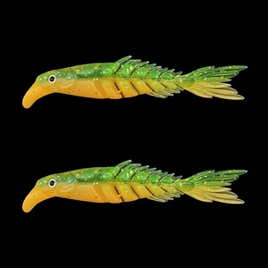 Luia appât deux couleurs os poisson noueux appât souple multi-couleur multi-taille ciseaux queue de poisson appât souple bateau de pêche en mer boîte de pêche - Product Image 2