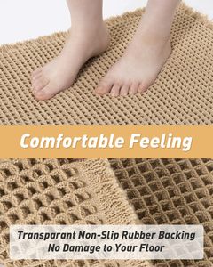 Tapis de bain en polyester style bohème, super absorbant, antidérapant, lavable en machine, moderne - Product Image 4
