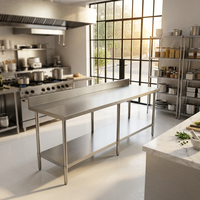Table de travail de cuisine commerciale XIANGYING certifiée NSF, plateau en acier inoxydable avec roulettes