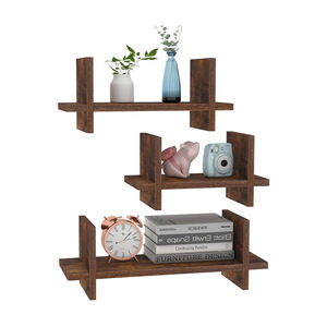 Wall-mounted <b>shelf</b>, living room wall decoration partition, bathroom minimalist toiletries storage <b>rack</b>, solid wood <b>shelf</b> - Product Image 5