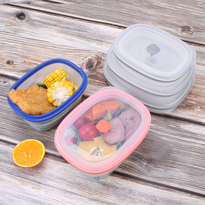 Boîte à Lunch pliable en Silicone, boîte à Lunch pliable sans Bpa ensemble de <span class=keywords><strong>stockage</strong></span> des aliments - Product Image 3