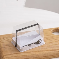 Boîte d'emballage pour gâteau triangulaire, gobelet à dessert pour crème glacée, gobelet en plastique transparent pour pudding avec couvercles