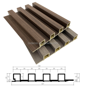 Revêtement mural moderne WPC sans formaldéhyde Plaque de grille intérieure en pin creux en plastique bambou Hôpitaux Villas Décor en <span class=keywords><strong>bois</strong></span> - Product Image 3