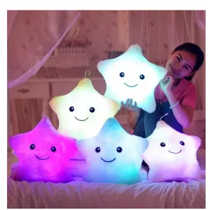 Plüsch Licht Spielzeug Leuchtendes Kissen Stern Kissen Bunt Glühendes Kissen Plüsch Puppe Led Licht Spielzeug Geschenk Für Mädchen Kinder