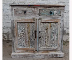 Neko Jodhpur — armoire en bois à 2 portes, tiroirs de salon en bois