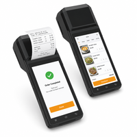 Terminal Android 13 5,5 pouces 4G WiFi avec imprimante 58 mm, machine de point de vente mobile portable pour livraison, loterie et billetterie de bus