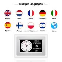 Pros 7 "rappels d'alarme acrylique grand jour Date heure démence horloge 7 pouces Lcd numérique jour calendrier horloges pour personnes âgées âgées