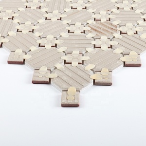 Mosaïque en céramique octogonale de qualité supérieure, noir et blanc, joint à points de 2 pouces, pour sol, mur, cuisine, salle de bain, douche - Product Image 5