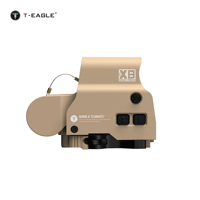 Lunette de visée tactique T-EAGLE de haute qualité 1X 558 TAN avec point rouge et vert illuminé, lunette de visée de chasse, lunette optique en alliage d'aluminium