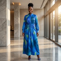 Robe longue plissée Miyaki grande taille pour femme, élégante et décontractée, couleur unie, avec boutons, idéale pour les fêtes – Vente en gros Afrique