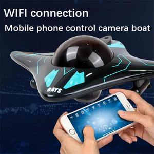 Bateau télécommandé 6 voies <span class=keywords><strong>avec</strong></span> caméra <span class=keywords><strong>sous</strong></span>-marine, transmission vidéo en temps réel WiFi, <span class=keywords><strong>mini</strong></span> bateau télécommandé, connexion APP, jouet - Product Image 5