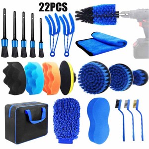 Ensemble de brosses de lavage de voiture 26 pièces, kit complet de detailing avec éponge, gant et outils de nettoyage - Product Image 6