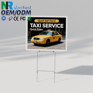 Panneau publicitaire extérieur durable, élégant et étanche pour restaurant avec piquet en H, service de découpe de feuilles de PP ondulé personnalisées - Product Image 2