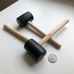 Sunsbuild - Martillo de Goma con Mango de Madera de Nogal Americano de Primera Calidad, Martillo de Golpeo Suave de Alta Elasticidad, Herramienta Absorbente de Impactos - Product Image 4