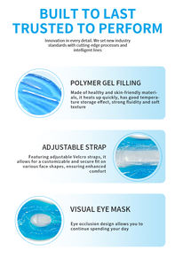 Directo <span class=keywords><strong>de</strong></span> fábrica OEM <span class=keywords><strong>Gel</strong></span> Eye Mask Elástico Atado Multiusos Enfriamiento <span class=keywords><strong>de</strong></span> hielo Eye Fatiga Calmante - Product Image 4