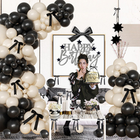 Ensemble de chaînes de ballons noirs pour la décoration de la Saint-Valentin et de mariage